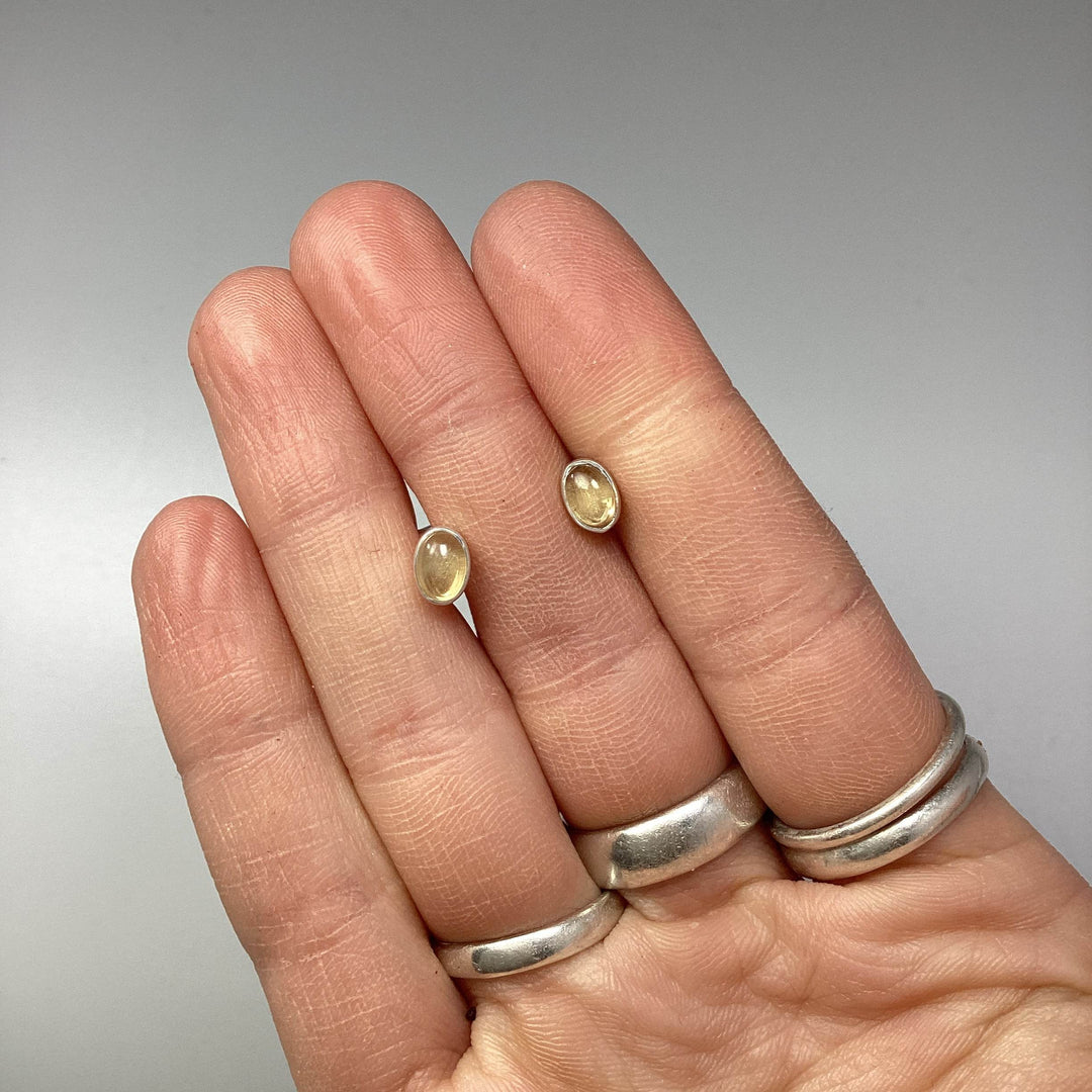Citrine Stud Earrings-Rocks and Gems Canada