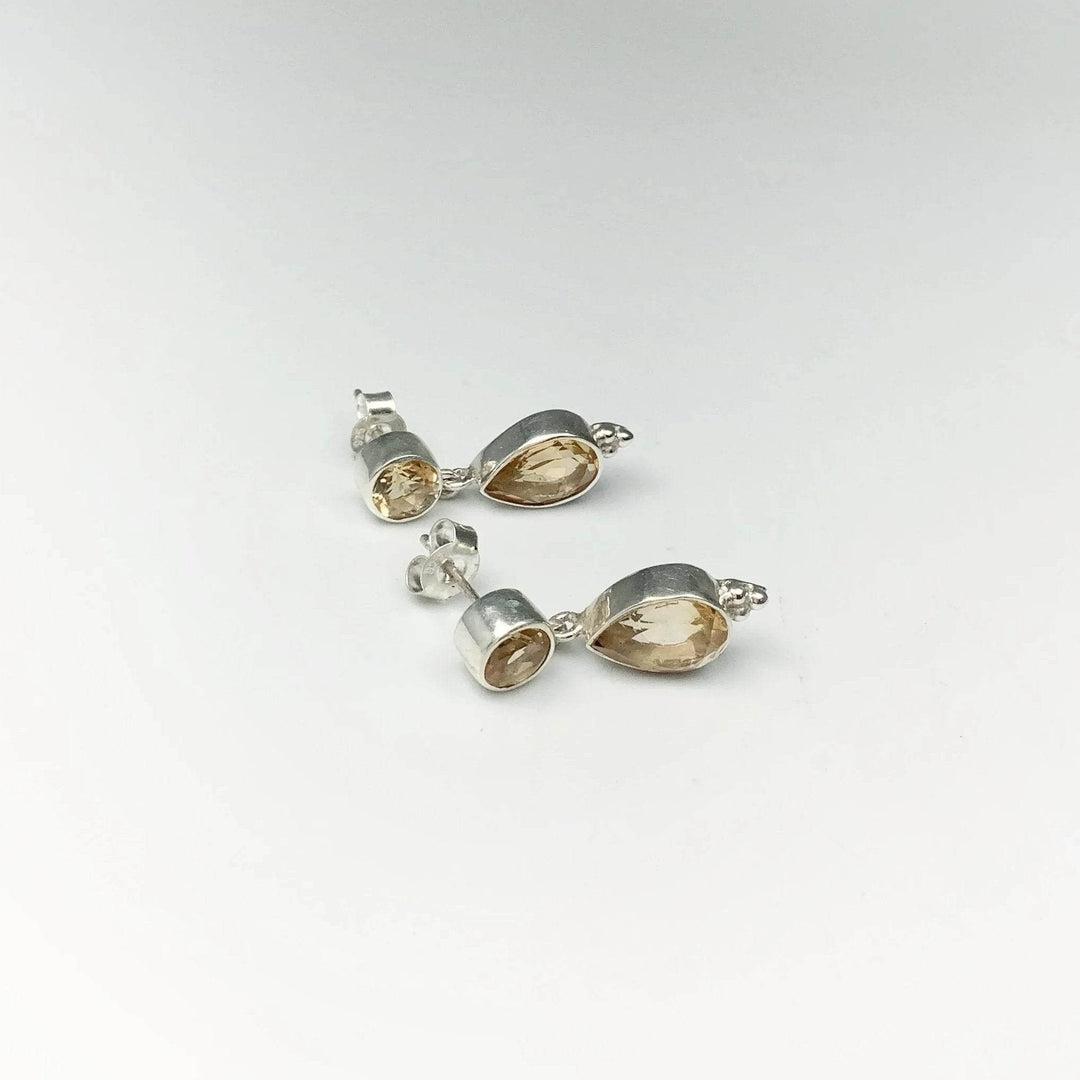 Citrine Stud Earrings-Rocks and Gems Canada
