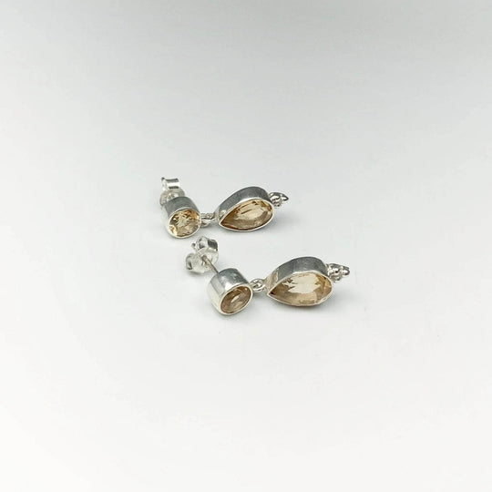 Citrine Stud Earrings-Rocks and Gems Canada