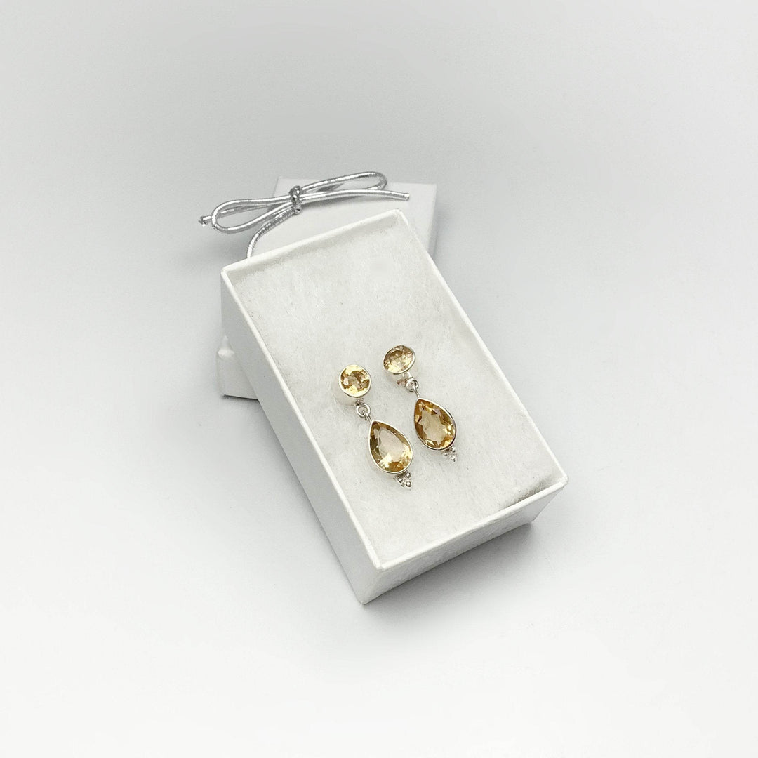Citrine Stud Earrings-Rocks and Gems Canada