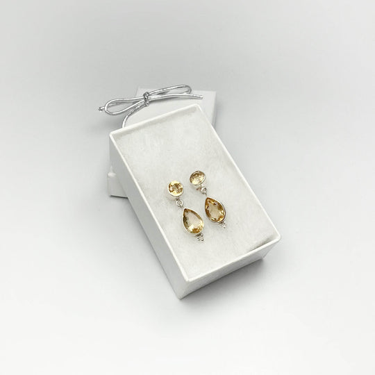 Citrine Stud Earrings-Rocks and Gems Canada