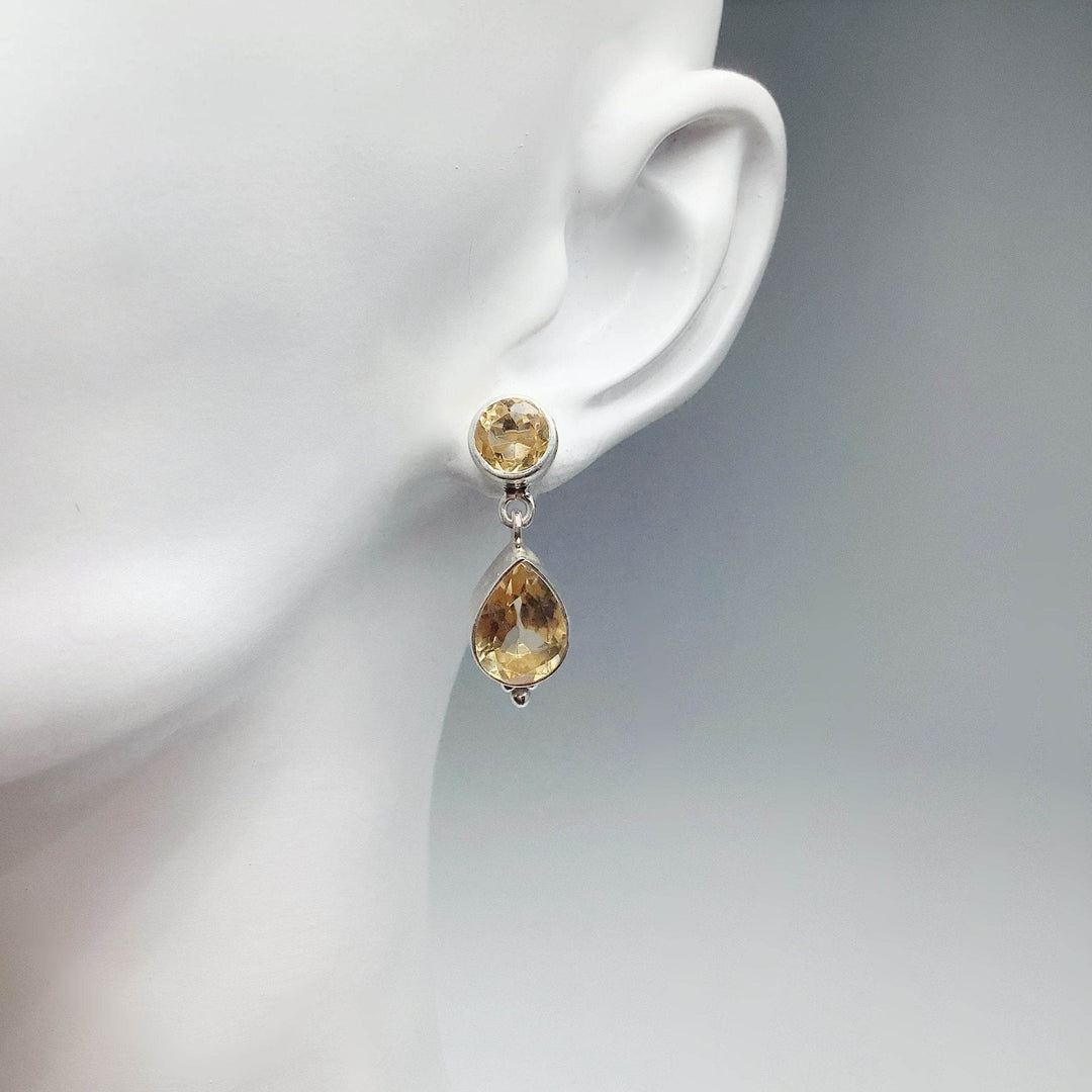 Citrine Stud Earrings-Rocks and Gems Canada