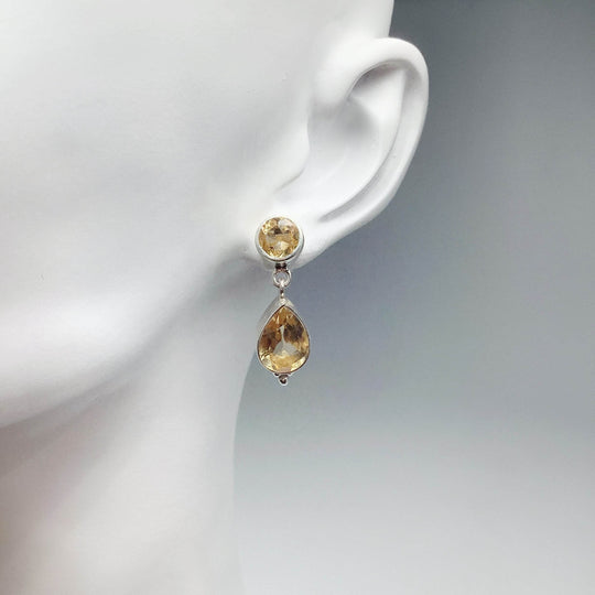 Citrine Stud Earrings-Rocks and Gems Canada