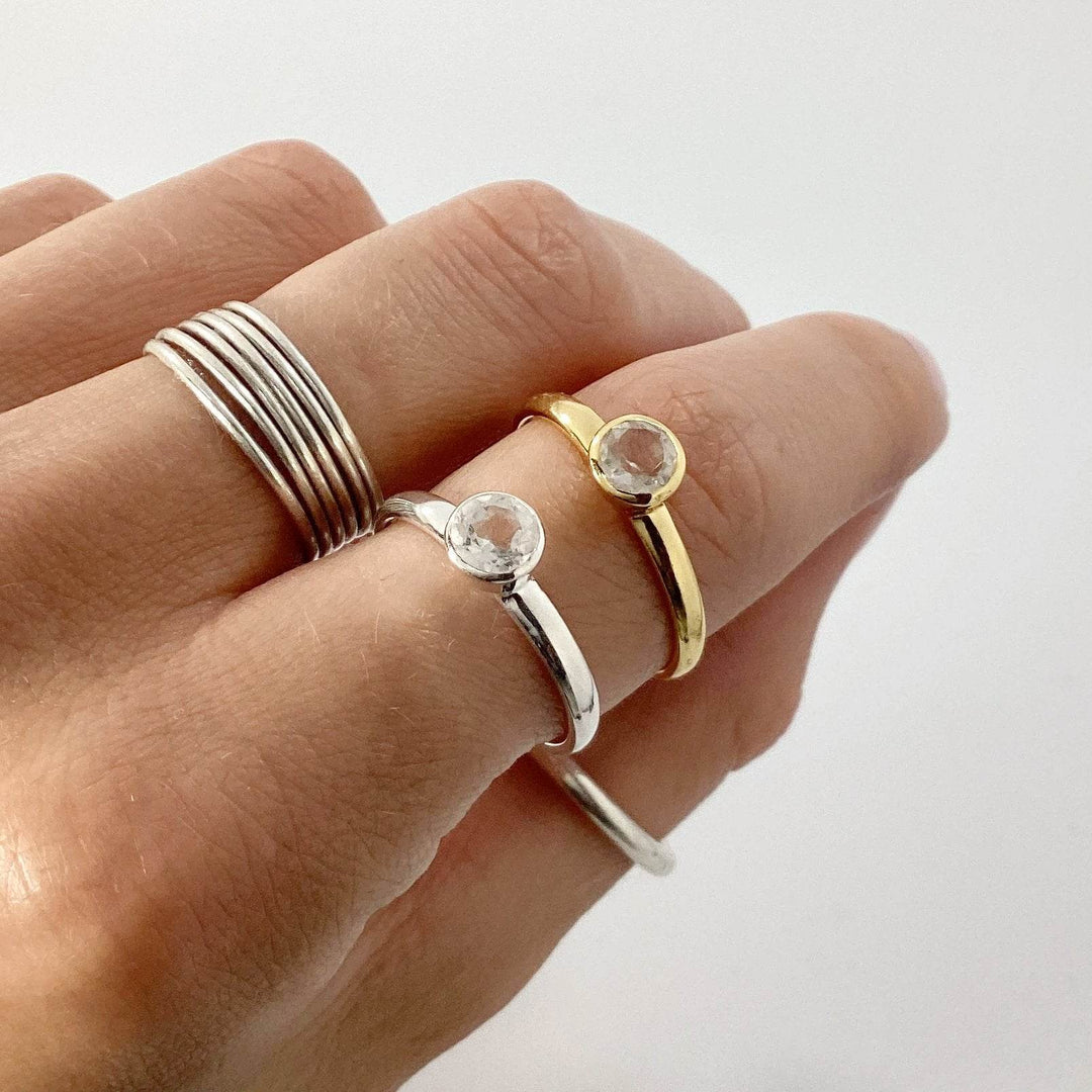 Clear Quartz Ring-Rocks and Gems Canada