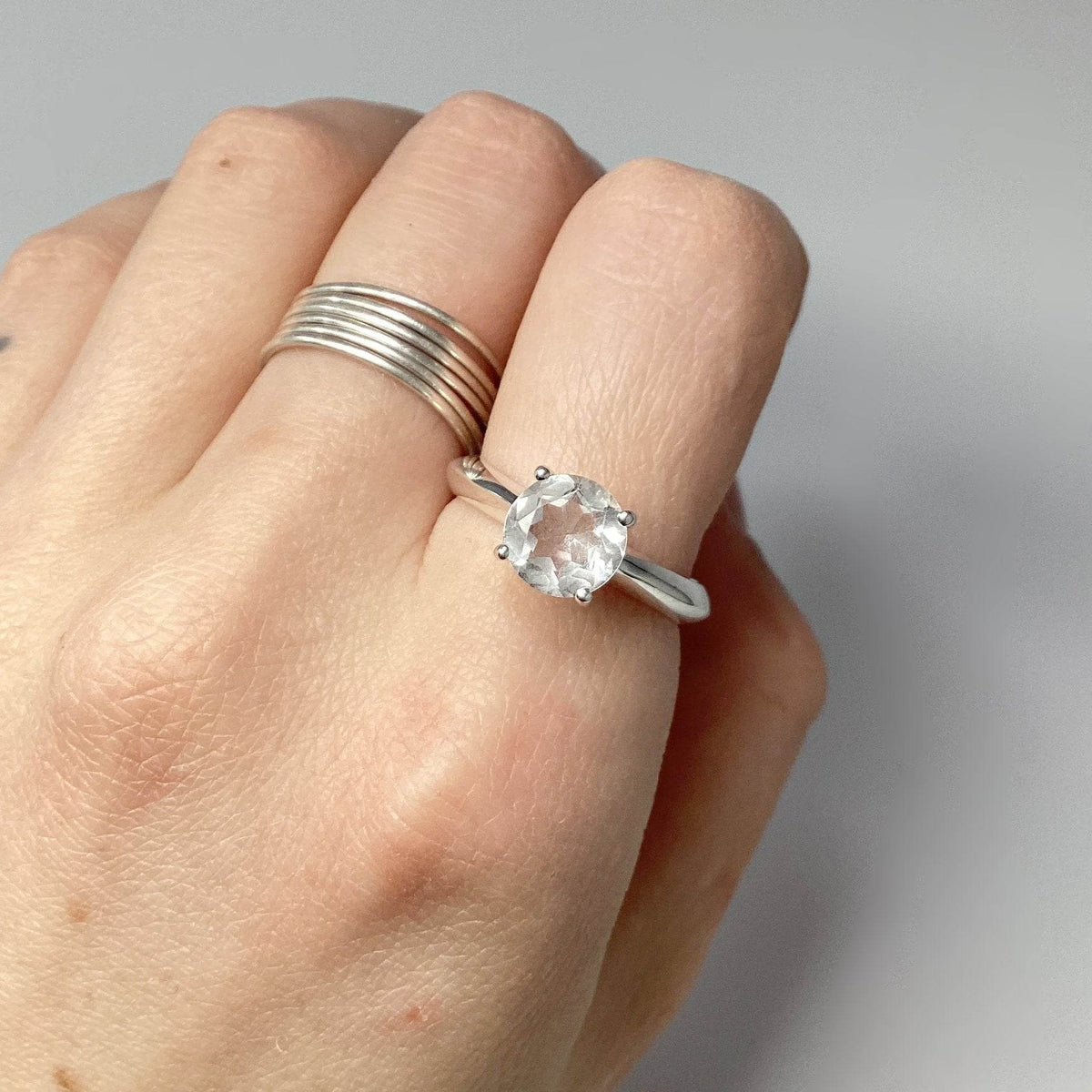 Clear Quartz Ring-Rocks and Gems Canada