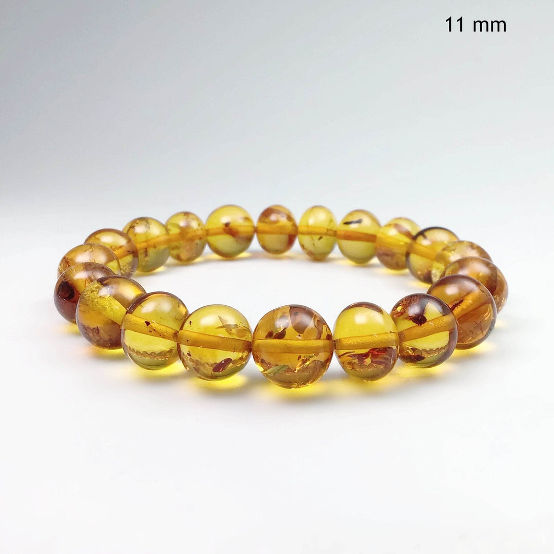 Cognac Amber Beaded Bracelet-Rocks and Gems Canada