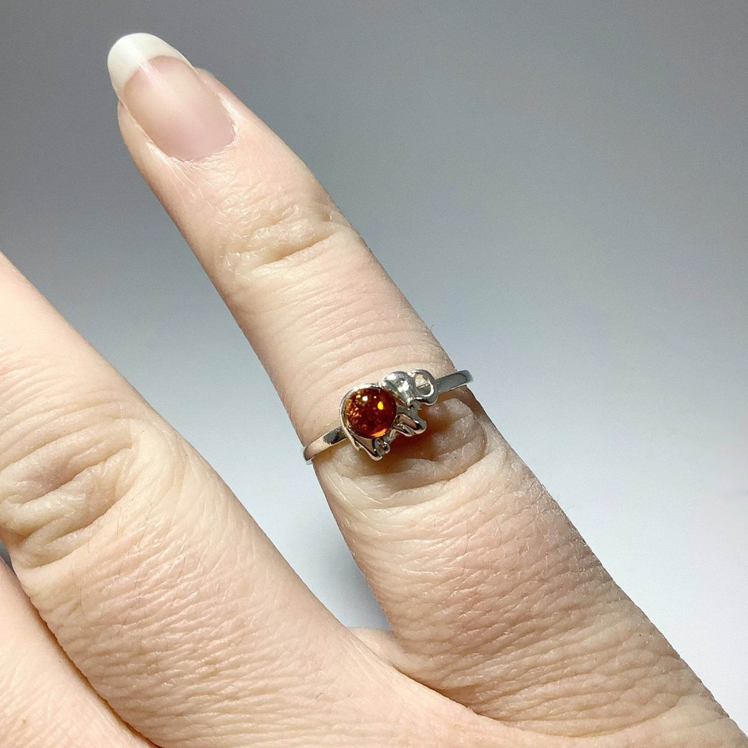 Cognac Amber Elephant Ring - Small Sizes-Rocks and Gems Canada