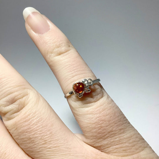 Cognac Amber Elephant Ring - Small Sizes-Rocks and Gems Canada