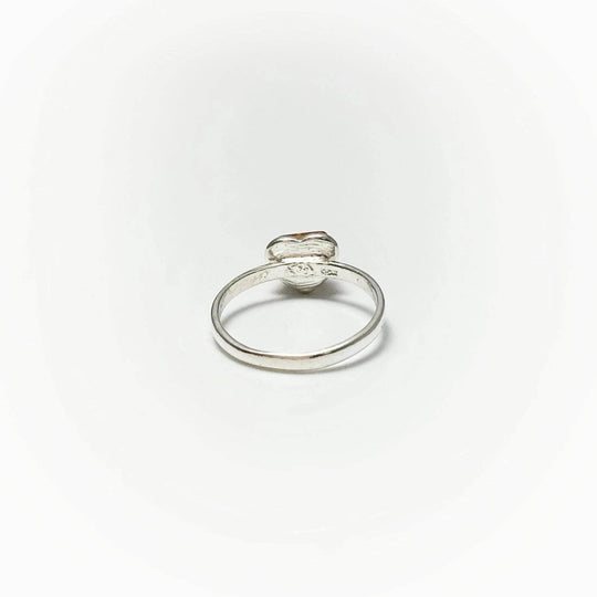 Cognac Amber Heart Ring - Small Sizes-Rocks and Gems Canada