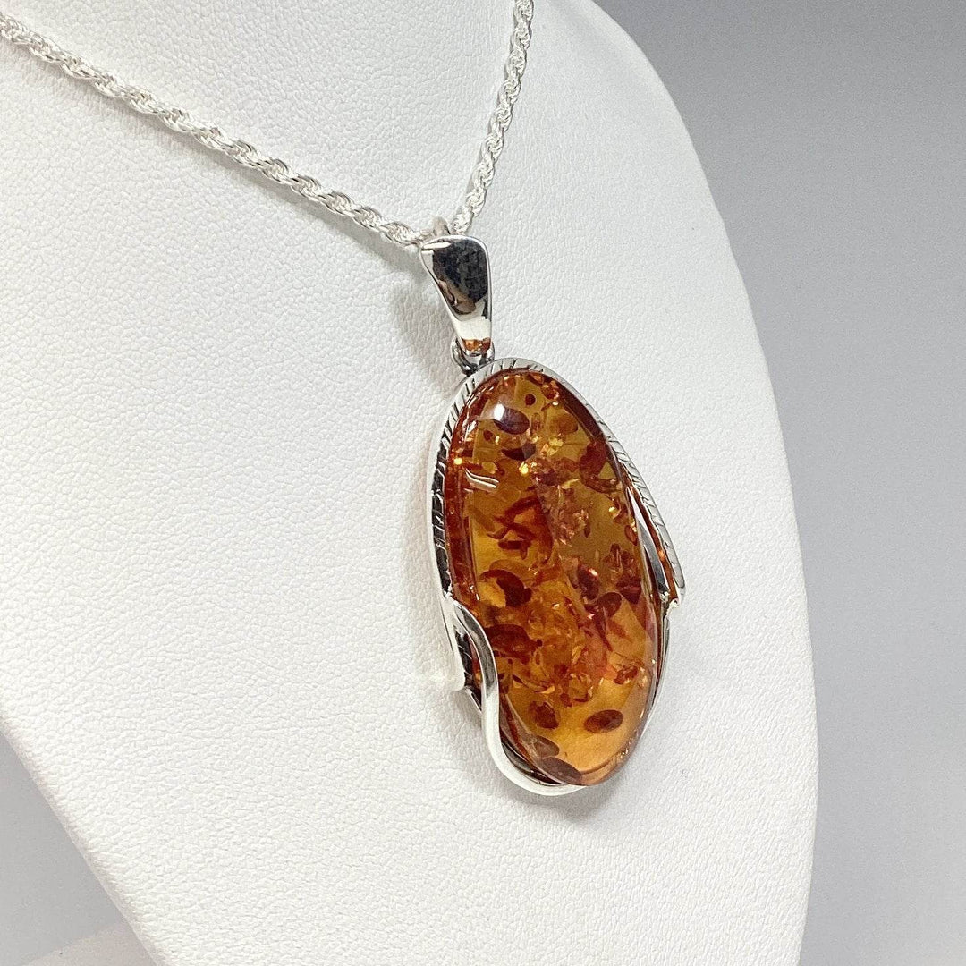 Cognac Amber Pendant-Rocks and Gems Canada
