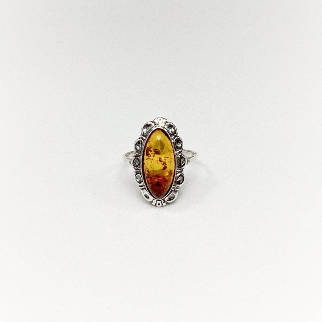 Cognac Amber Ring-Rocks and Gems Canada