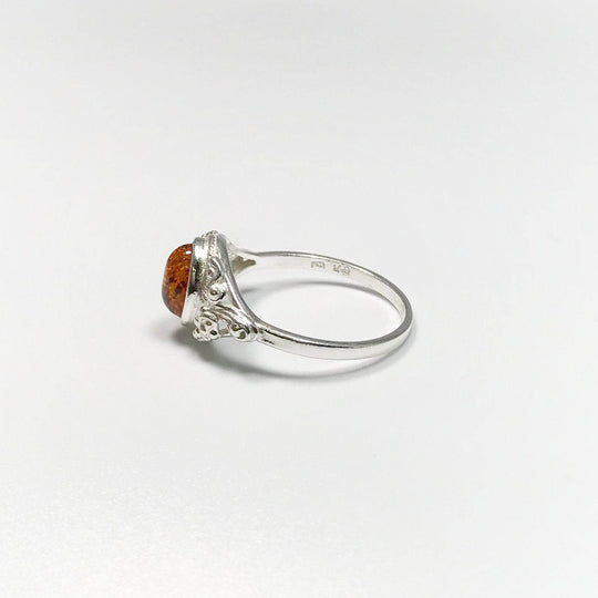 Cognac Amber Ring-Rocks and Gems Canada