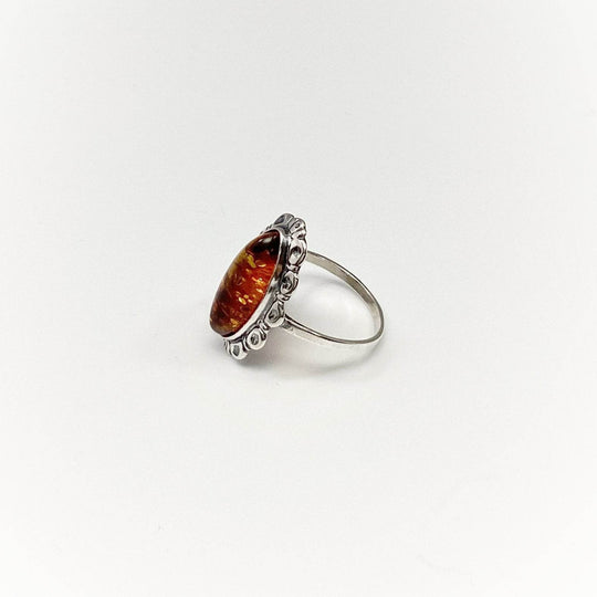 Cognac Amber Ring-Rocks and Gems Canada