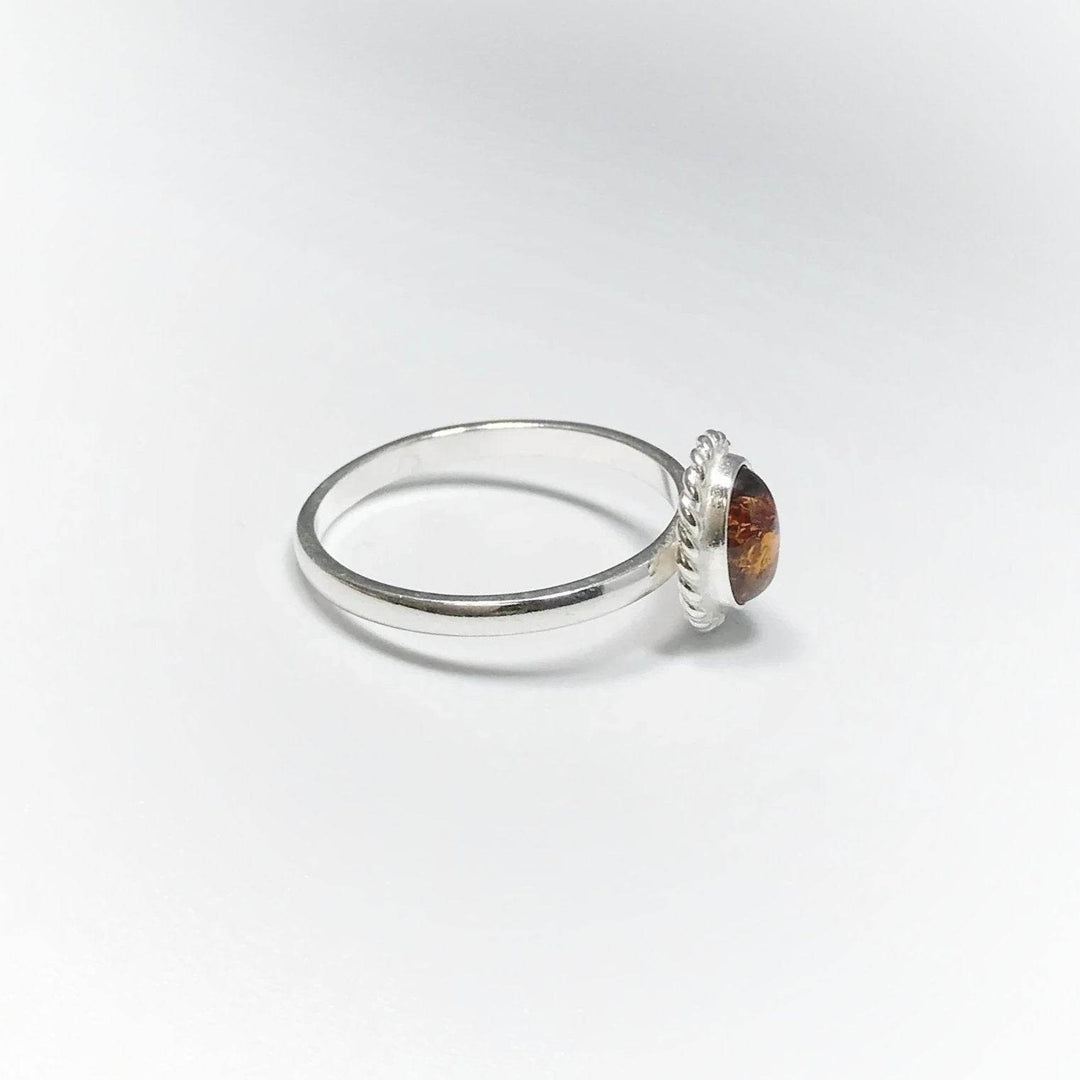 Cognac Amber Ring-Rocks and Gems Canada