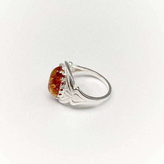 Cognac Amber Ring-Rocks and Gems Canada