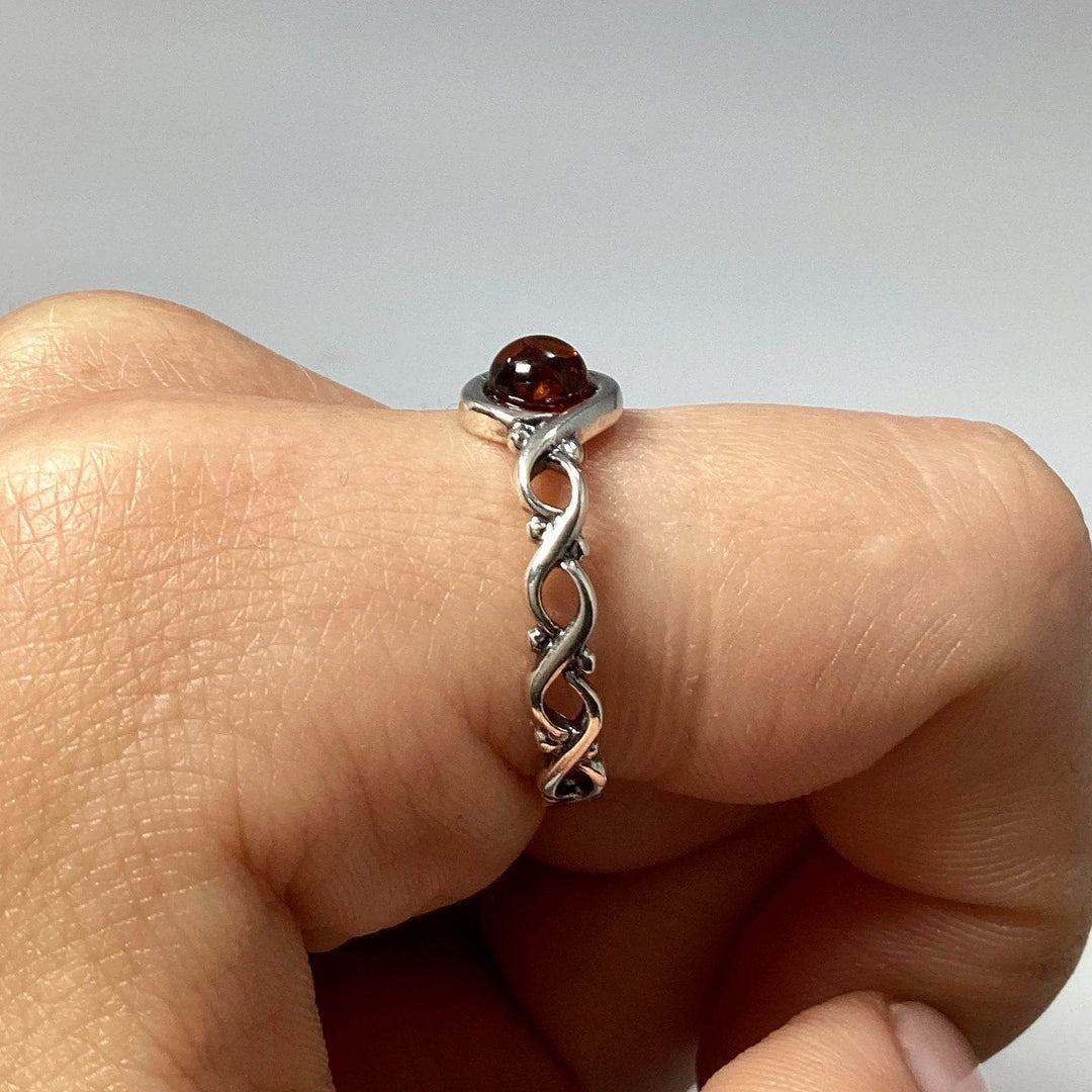 Cognac Amber Ring-Rocks and Gems Canada