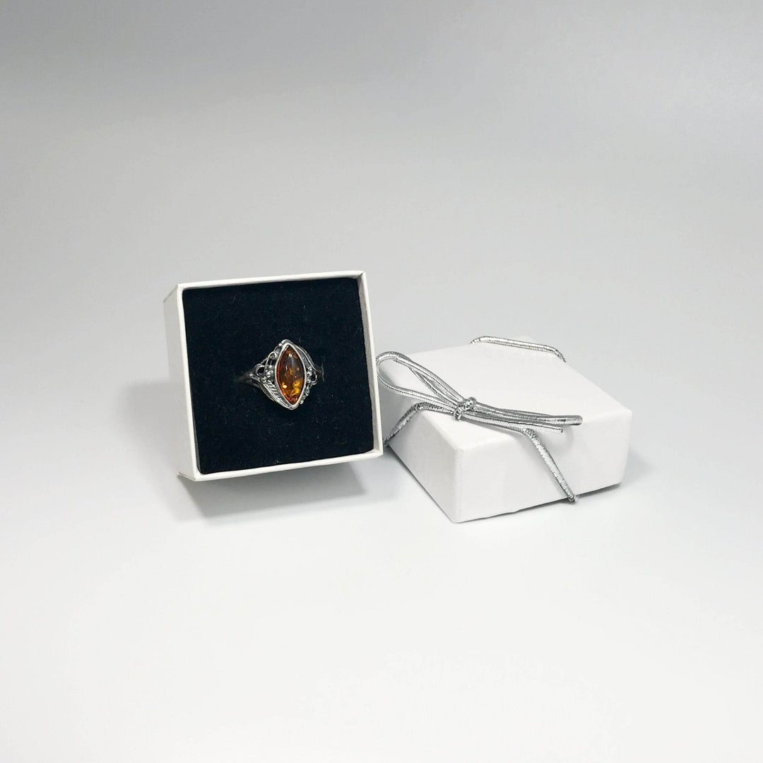 Cognac Amber Ring-Rocks and Gems Canada