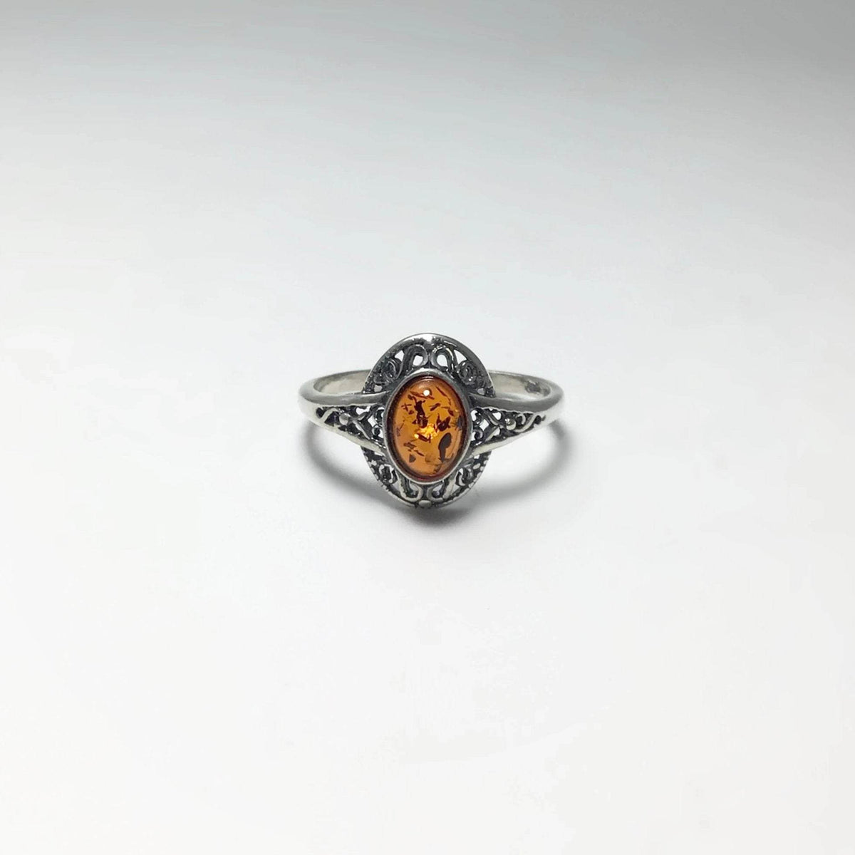 Cognac Amber Ring-Rocks and Gems Canada