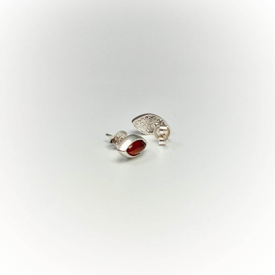 Cognac Amber Stud Earrings-Rocks and Gems Canada