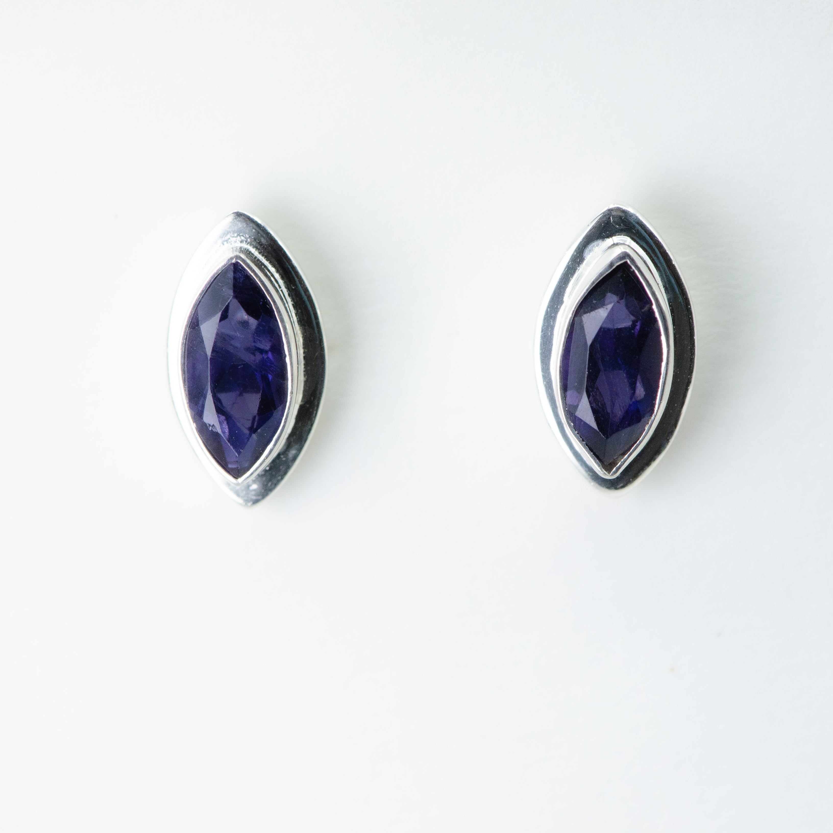 Iolite Stud Earrings - Rocks and Gems Canada