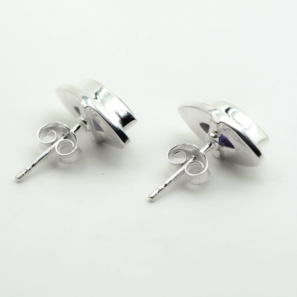 Iolite Stud Earrings - Rocks and Gems Canada