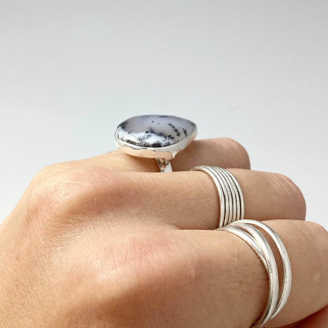 Dendritic Opal Ring-Rocks and Gems Canada