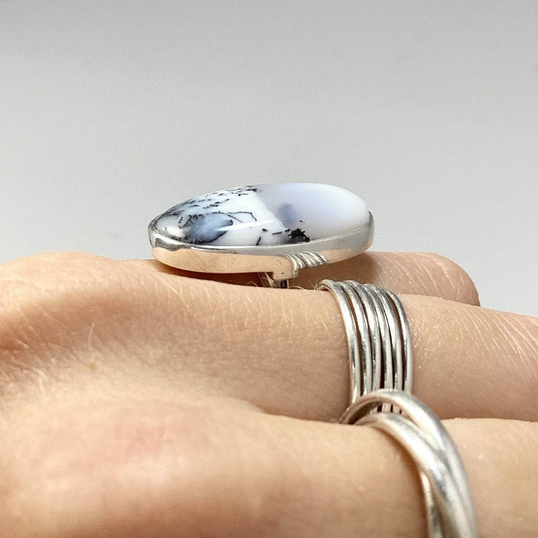Dendritic Opal Ring-Rocks and Gems Canada
