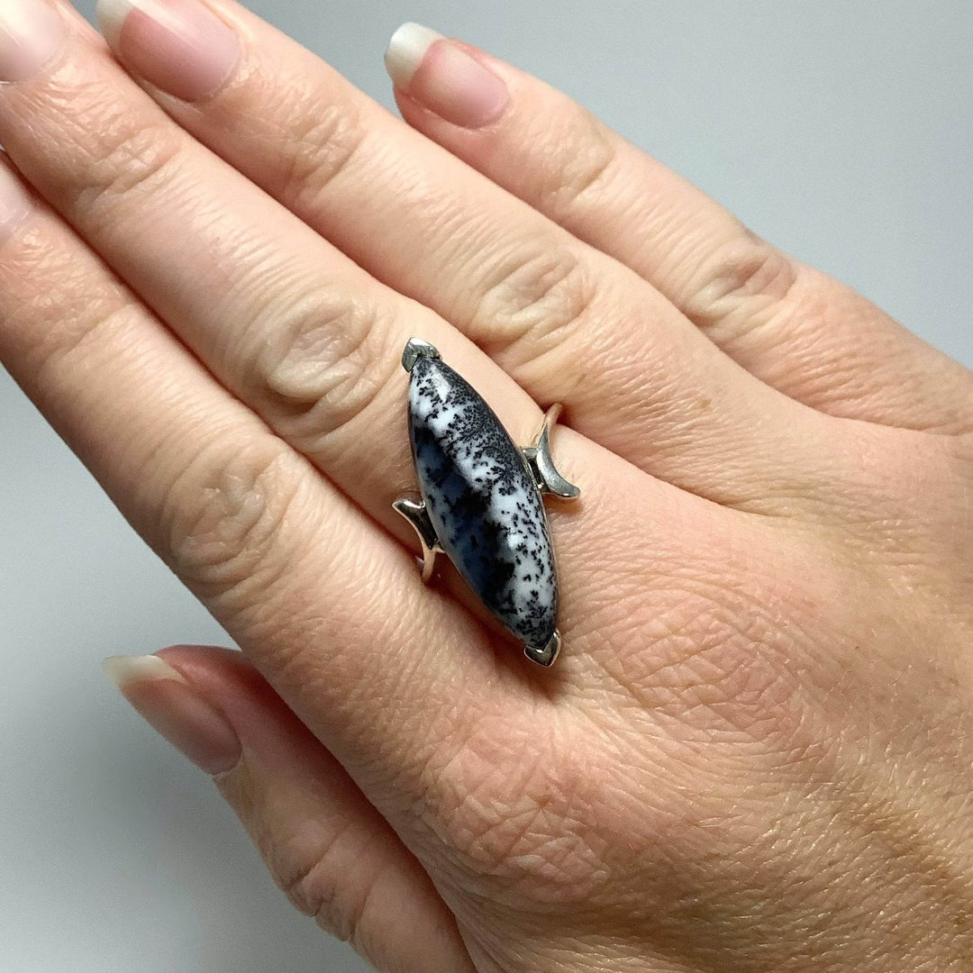 Dendritic Opal Ring-Rocks and Gems Canada