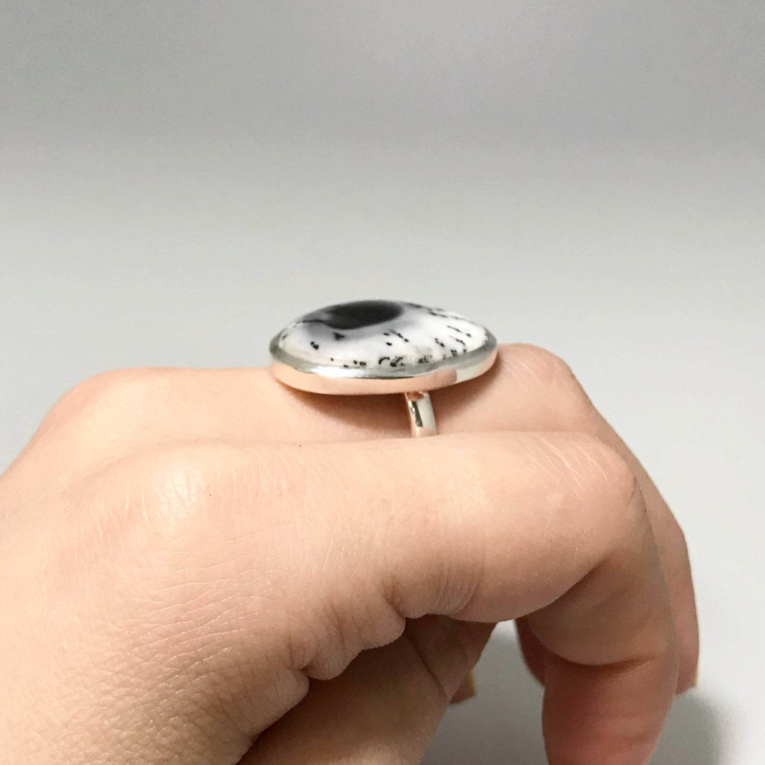 Dendritic Opal Ring-Rocks and Gems Canada