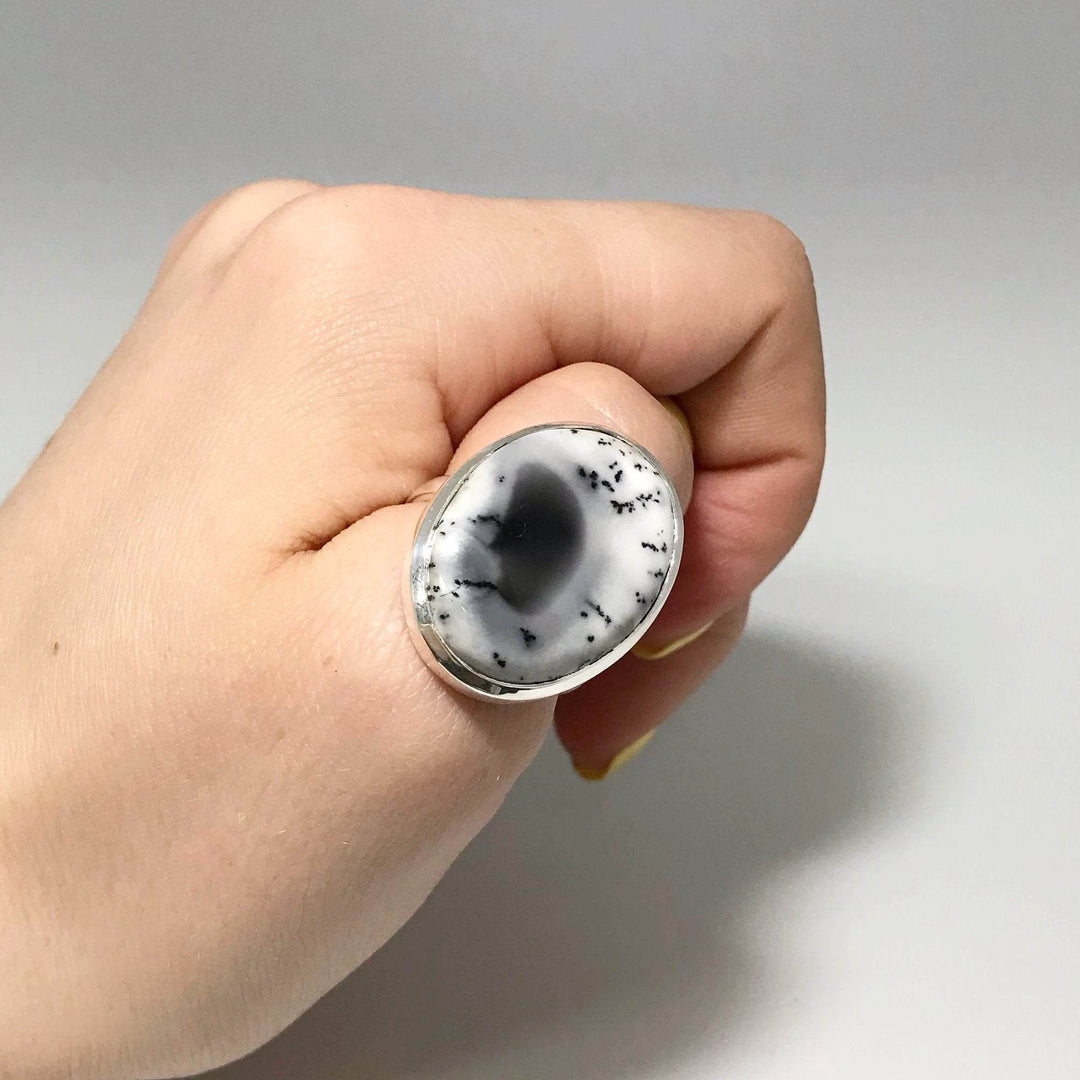 Dendritic Opal Ring-Rocks and Gems Canada