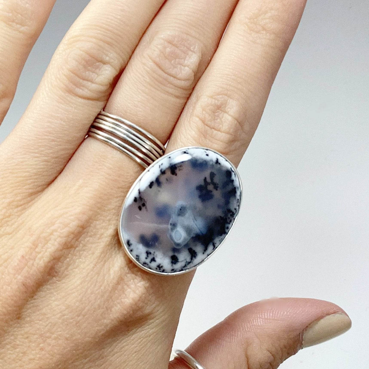 Dendritic Opal Ring-Rocks and Gems Canada