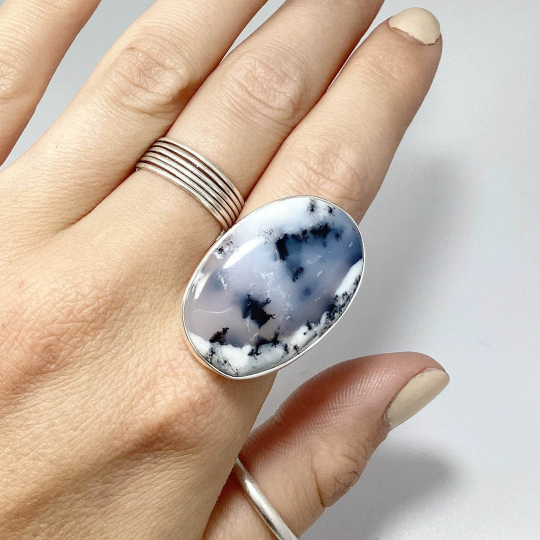 Dendritic Opal Ring-Rocks and Gems Canada