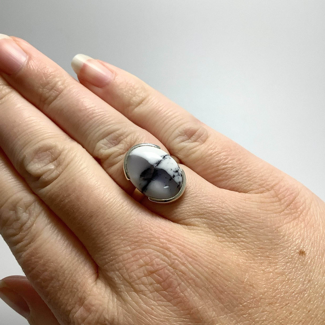 Dendritic Opal Ring-Rocks and Gems Canada