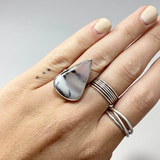 Dendritic Opal Ring-Rocks and Gems Canada