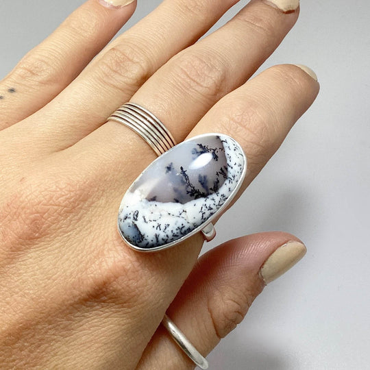 Dendritic Opal Ring-Rocks and Gems Canada
