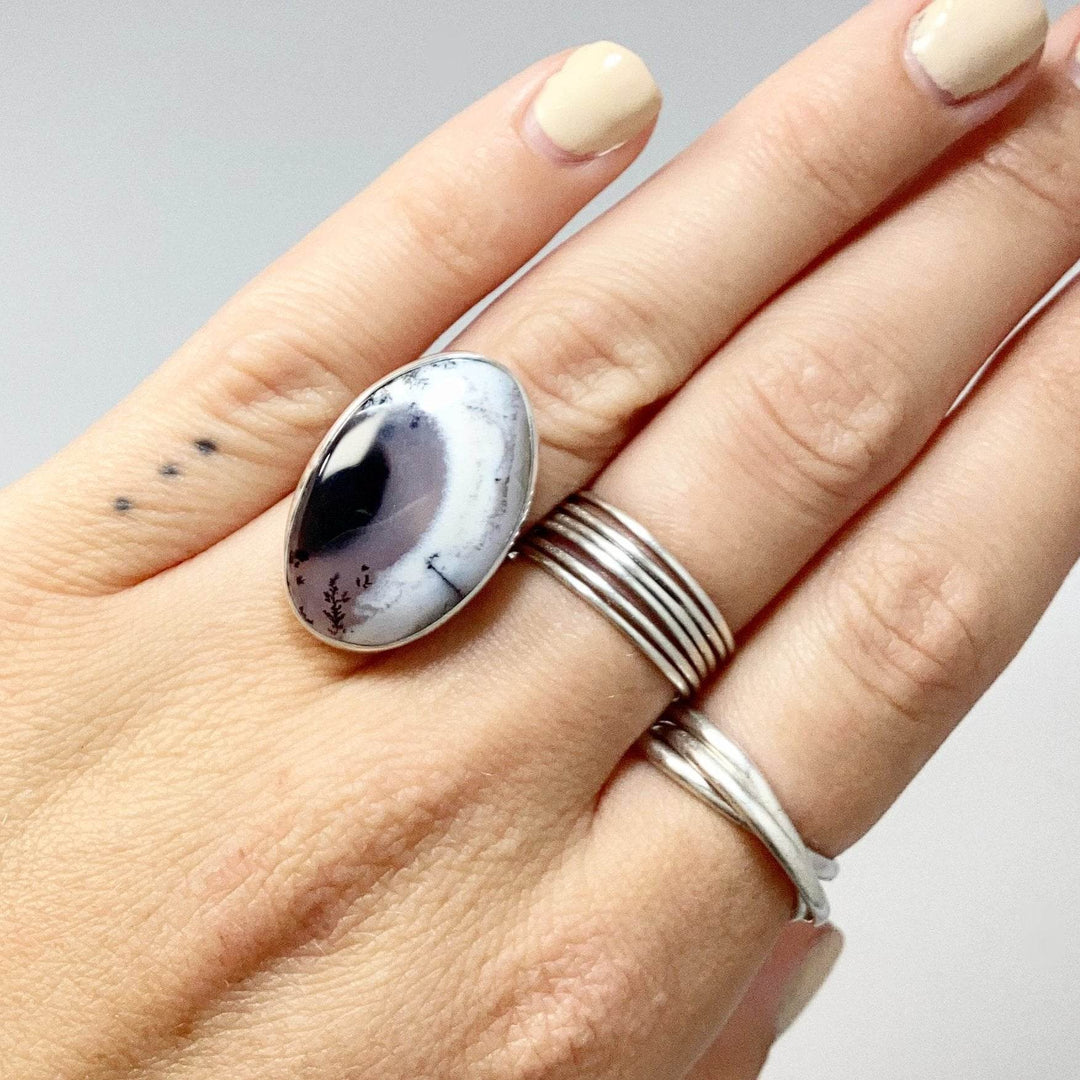 Dendritic Opal Ring-Rocks and Gems Canada