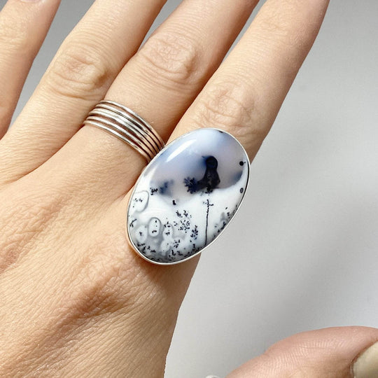 Dendritic Opal Ring-Rocks and Gems Canada