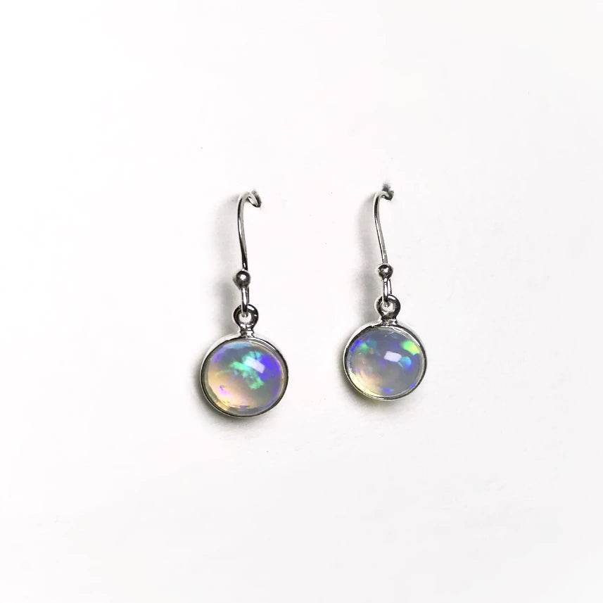 Ethiopian Fire Opal Dangle Earrings-Rocks and Gems Canada