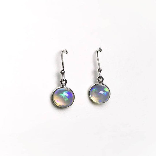 Ethiopian Fire Opal Dangle Earrings-Rocks and Gems Canada