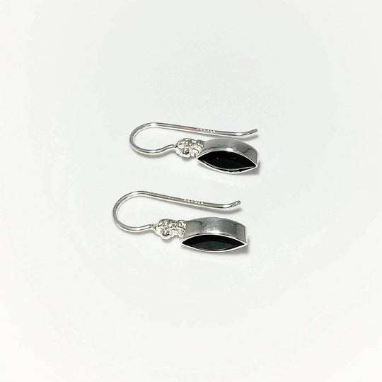 Faceted Black Onyx Dangle Earrings-Rocks and Gems Canada