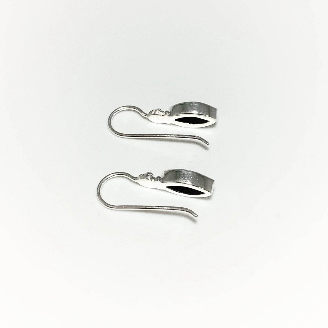 Faceted Black Onyx Dangle Earrings-Rocks and Gems Canada
