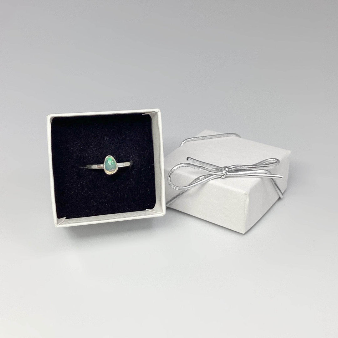 Faceted Ethiopian Fire Opal Ring-Rocks and Gems Canada