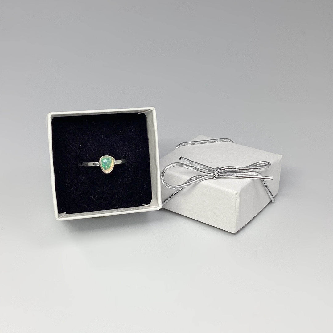 Faceted Ethiopian Fire Opal Ring-Rocks and Gems Canada
