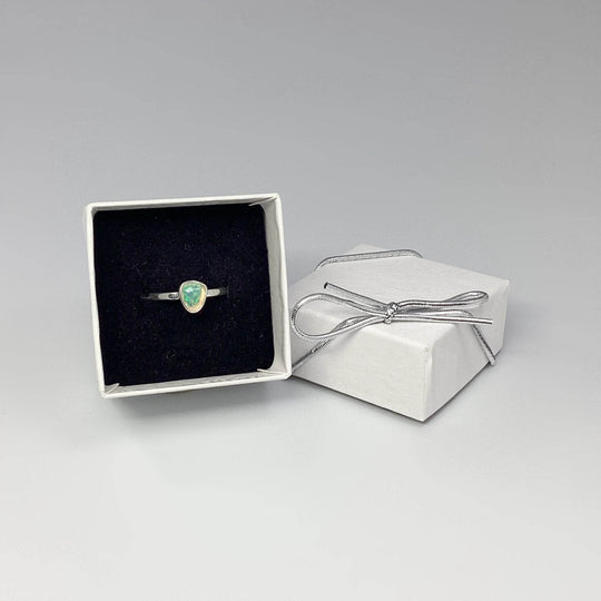 Faceted Ethiopian Fire Opal Ring-Rocks and Gems Canada