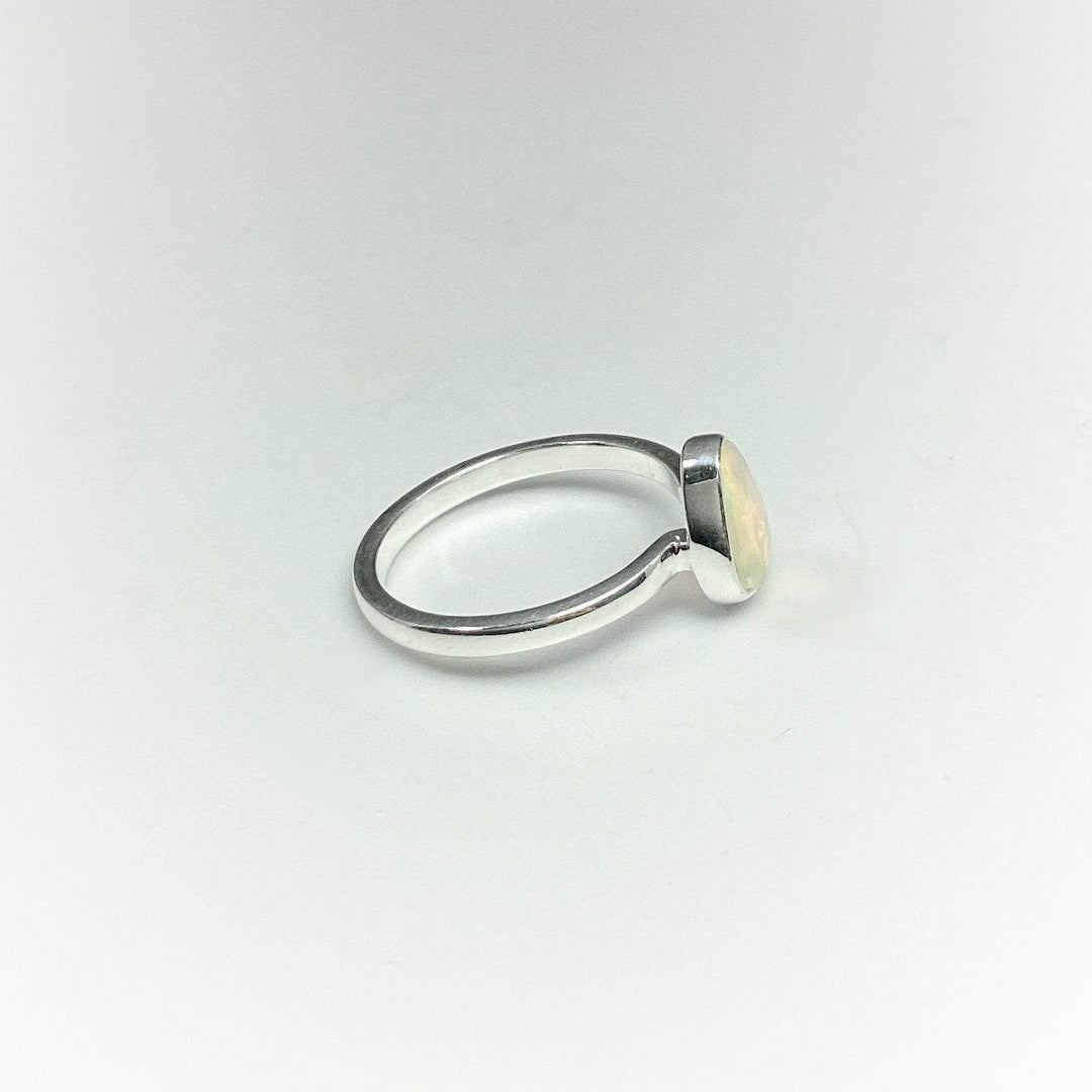 Faceted Ethiopian Fire Opal Ring-Rocks and Gems Canada
