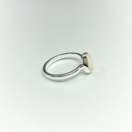 Faceted Ethiopian Fire Opal Ring-Rocks and Gems Canada