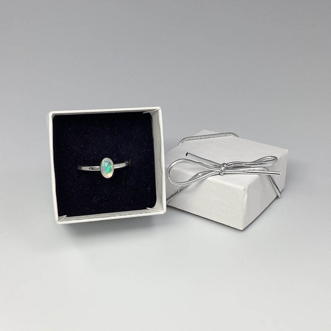 Faceted Ethiopian Fire Opal Ring-Rocks and Gems Canada