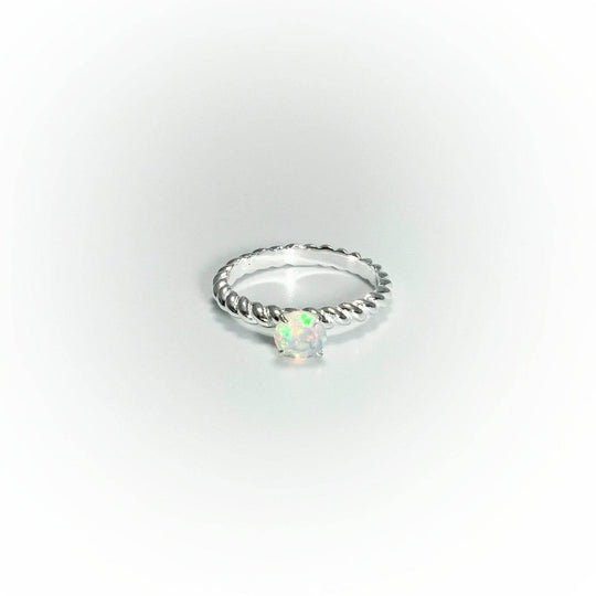 Faceted Ethiopian Fire Opal Ring-Rocks and Gems Canada