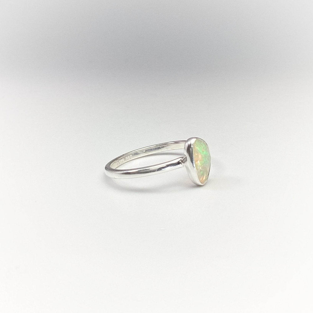 Faceted Ethiopian Fire Opal Ring-Rocks and Gems Canada