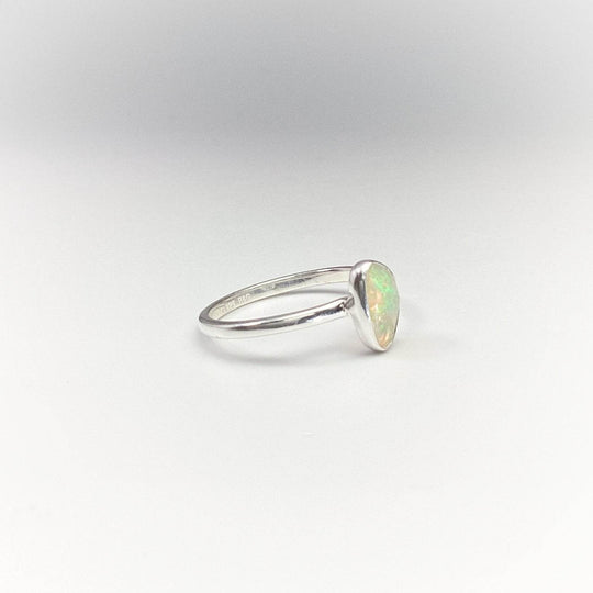 Faceted Ethiopian Fire Opal Ring-Rocks and Gems Canada